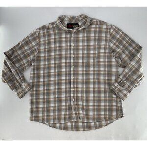 Old Navy Men’s Plaid Flannel Long Sleeve 100% Cotton Button up Shirt Sz XXL Flaw
